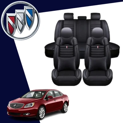 Fundas de asiento de coche Buick 9 piezas delanteras traseras premium instalación rápida cuero ecológico Foto 1 de 4