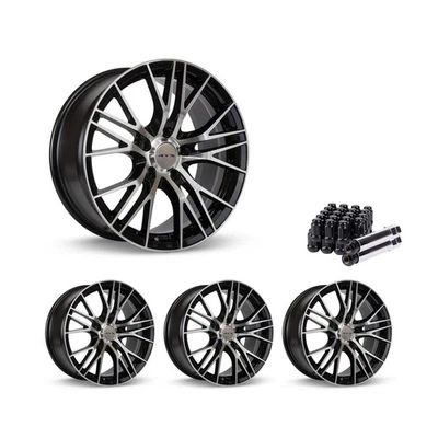Set of 4 16" Black Alloy Wheel Rims 5x114.3 fits Nissan NV200, RTX1A 5Lug - Image 1 of 4