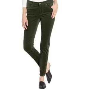 Kut from the Kloth Womens 00 Green Diana Skinny Corduroy Pants Mid Rise I26-14 - Picture 1 of 11