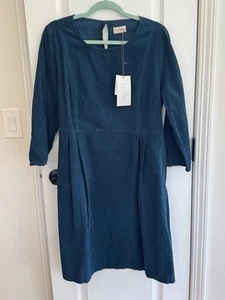 Poetry Blue Corduroy Paneled Dress Size US 12 L $189 New With Tags - Picture 1 of 5