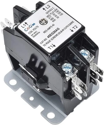 2 Pole Air Conditioner Contactor 30 Amp High Quality Silver Alloy 2P 30A 24V  - Image 1 of 4