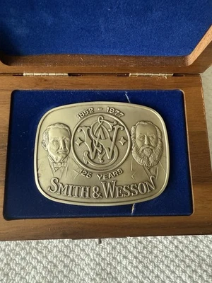 Smith And Wesson 1977 hebilla de cinturón esterlina edición 125 aniversario #0508 Foto 1 de 4