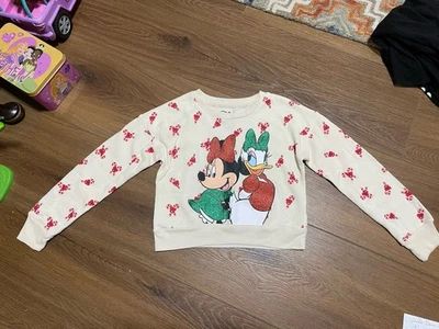 Disney’s Minnie Mouse & Daisy Duck Holiday Sweatshirt Size 5/6 Christmas - Image 1 of 4