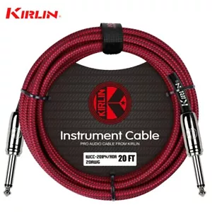 Kirlin 20 piedi 1/4" cavi per chitarra/basso con cravatta via cavo - Foto 1 di 1