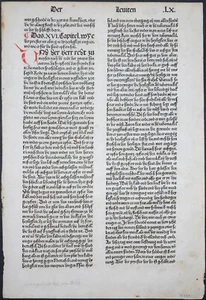 BIBLIA GERMANICA KOBERGER 9. DEUTSCHE BIBEL BUCH LEVITEN INKUNABEL BLATT 1483 - Picture 1 of 6