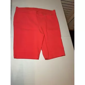 Rafaella Bermuda Shorts Pull On Knit Golf Casual Red Size 14 - Picture 1 of 7