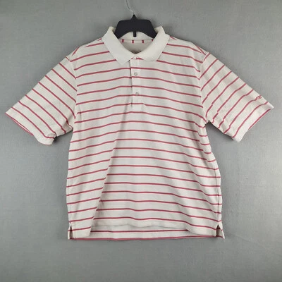 Arnold Palmer Polo Para Hombres Grande Blanco Rosa Manga Corta Preppy Golf Rugby Foto 1 de 4