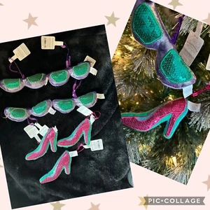 NEW Target Wondershop Christmas 2023 Felt Ornaments (7) Heels & Sunglasses! - Picture 1 of 10
