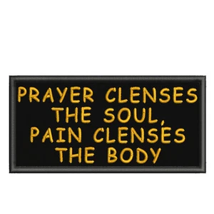 Parche de oración limpia el alma 4" bordado apliques de hierro inspirador - Imagen 1 de 12