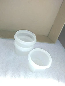 TUPPERWARE 3-SHEER MODULAR MATES REPLACEMENT BOWLS 3 X 2 1/4" NO LIDS 1605 - Picture 1 of 3