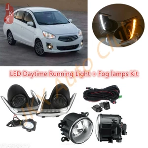 For Mitsubishi Attrage Mirage G4 2012-20 k Daytime Running Lamp&Fog Light&Cable - Picture 1 of 12