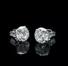 2 Ct Round Cut VVS1/D Simulated Diamond Stud Earrings Solitaire 14K White Gold