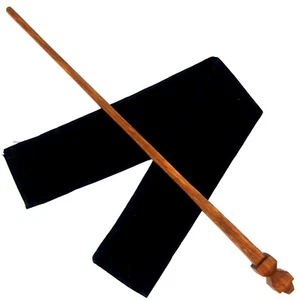 15" Hand Carved Mahogany Wood Credence Wizards Magic Wand Wicca Pagan w/Free Bag - Picture 1 of 6