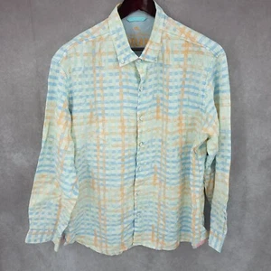 Tommy Bahama Shirt Mens XL Linen Button Up Colorful Beach Vacation LIght Weight - Picture 1 of 9