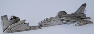 Vtg F-4 PHANTOM STEALTH FIGHTER JET MILITARY PEWTER PIN TIE TACK - Picture 1 of 5