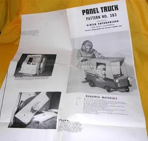 VINTAGE UNBENUTZT 60er JAHRE U-BILD DIY HOLZBEARBEITUNG MUSTER, KINDERSPIEL, TAFEL LKW - Bild 1 von 1