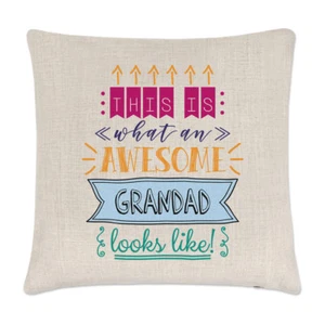 This Is What An Awesome Grandad Looks Like Linen Cushion Cover Pillow Funny - Picture 1 of 1
