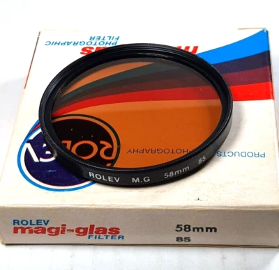58mm 85A 85-A 85 A Color Conversion German magi Glass Lens Filter 58 mm E58 USA - Image 1 of 4