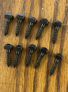 7 X 5/8 Door Wood Screws Pyramid Square Head Steel Black Oxide Free Shipping - Picture 1 of 2