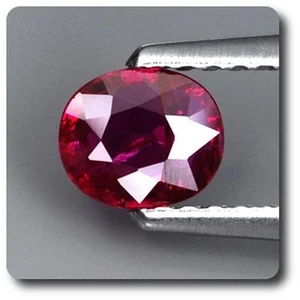 RED RUBY. NOT HEATED. 0.54 cts. Mozambique, Africa. With Certificate - Picture 1 of 1