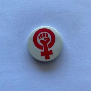 1970s Pro Women's Rights Equality Feminism Female Power w/ Fist Protest Pinback - Picture 1 of 3
