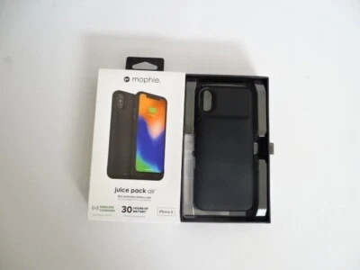 Funda protectora delgada negra Mophie Juice Pack Air para iPhone X  Foto 1 de 4