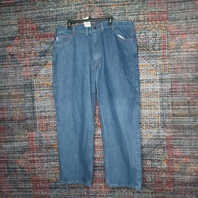 Carhartt Hombre Lavado Oscuro Relajado Recto FR Resistente al Llama Vaqueros de Trabajo 44x30 Foto 1 de 4