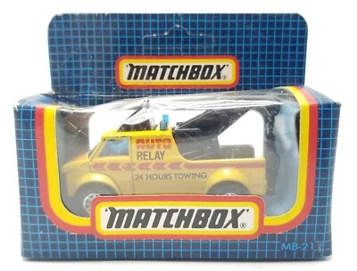 Matchbox 1987 CHEVROLET BREAKDOWN VAN (Tow Truck Yellow) New Old Stock MB21 1:64 - Image 1 of 4