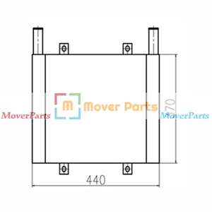 Hydraulic Oil Cooler 4464826 for Hitachi Excavator ZX70 ZAX70 ZX75 - Bild 1 von 1