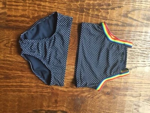 GAP KIDS' Grils' two piece swime suit size Small 6/7 Pockadots Navy - Picture 1 of 7