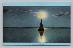 Postcard Moonlight Sail - Picture 1 of 2