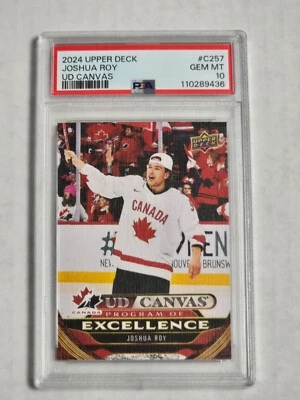 PSA 10 Joshua Roy 2024-25 Upper Deck S2 Program of Excellence Canvas RC #C257 - Image 1 of 4