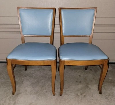 Lote de 2 sillas azules modernas Thonet Mid Century / retro años 50 Foto 1 de 4