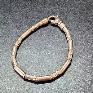 Womens Tiffany & Co. 925 Sterling Silver vintage Aztec Carved Bead Bracelet 7.5" - Picture 1 of 4