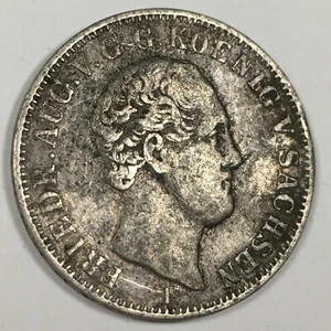 1846-F Saxony 5 Neugroschen - German States - Very Fine (VF) KM#1161 - 6465-PC - Picture 1 of 9