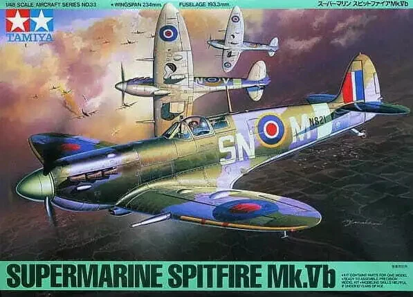 Tamiya 61033 Supermarine Spitfire Mk.Vb Kit Montaggio 1/48 - Immagine 1 di 1