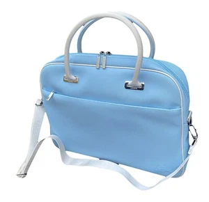 LACOSTE BUSINESS BRIEFCASE Document BAG Women's Vintage L61 Classic 11 Sky Blue - Picture 1 of 12