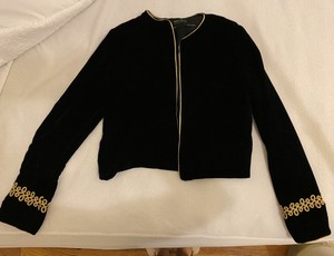 zara black velvet jacket