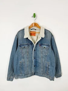 Chaqueta vaquera Levi's Sherpa Trucker para hombre talla XXL azul usada - Imagen 1 de 3