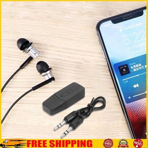 3.5mm AUX USB Wireless Stereo Audio Receiver Car A2DP Bluetooth Dongle Adapter