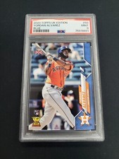 2020 Topps UK Edition Yordan Alvarez RC Blue Parallel PSA 9 MINT /75
