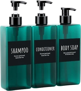 Plastic Empty-Refillable Pump Bottles Lotion Shampoo-Container Soap Dispenser HW - Picture 1 of 7