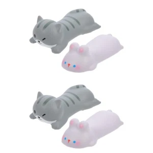 Set of 2 Desktop Weißes Kaninchen (je 1 Stück) 2er-Packung (graue Katze). - Bild 1 von 12