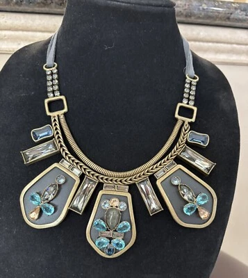 Collar de cuero cristal labradorita Silpada KRN0017 "Blue Streak" K&R Foto 1 de 4