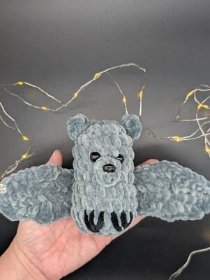 Chenile Crochet Bat Kit With Hook - Needle And Yarn - Everything You Need - Image 1 of 4