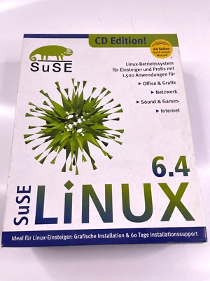 SUSE Linux 6.4 Betriebssystem CD Edition Bog Box - Bild 1 von 4