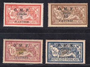MOMEN: COLONIAS FRANCESAS CILICIA SC #124d,125d,126d,127c 1920 COMO NUEVO OG H LOTE #66122 - Imagen 1 de 2