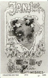 Gruß Postkarte - 1. Januar - mit besten Neujahrswünschen [1911] 2288 - Bild 1 von 1