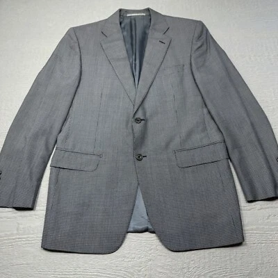 Traje Blazer Hickey Freeman Para Hombres 40R Gris Seda Lana Pecho Único EE. UU. ** Foto 1 de 4