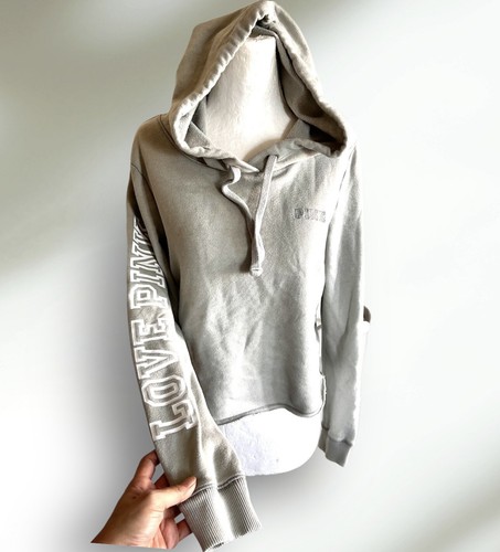 UNDERCOVER Pullover con cappuccio Victoria's Secret rosa ritagliato GRIGIO XS